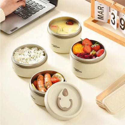 Skanto | Portable Insulated Lunch Container Set – 3 Stackable Thermal Food Storage Boxes for Adults and Kids