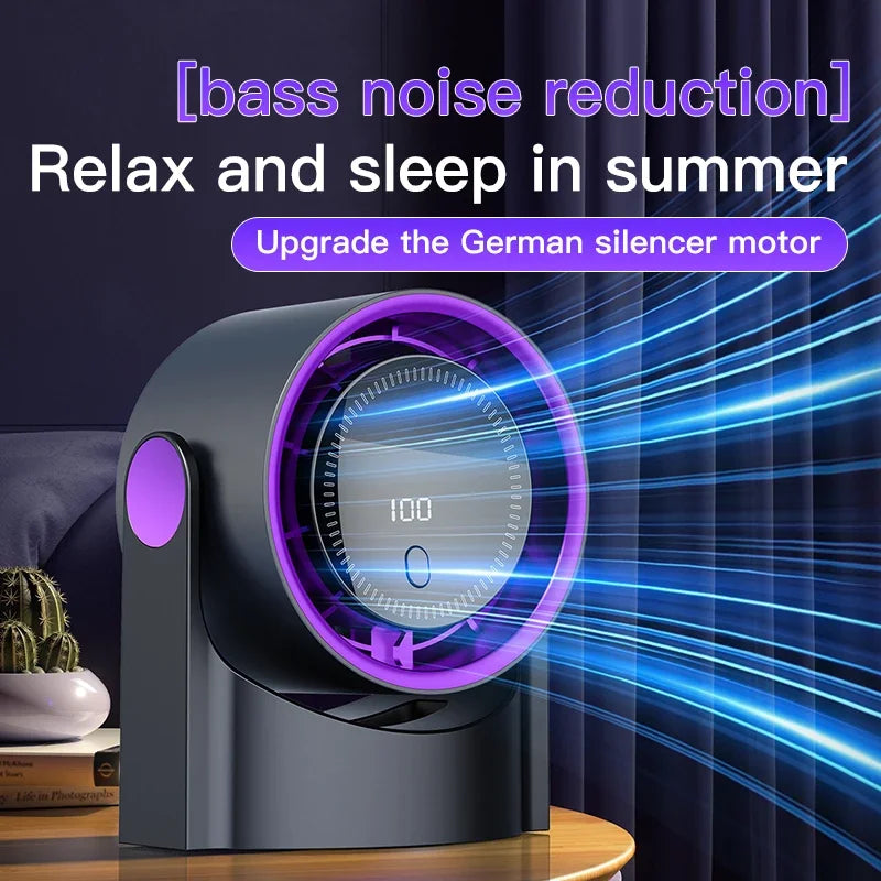 BowLift | Airiqo Bladeless USB Fan | 100 Levels | Whisper Quiet & Energy Efficient | Portable & Wall Mountable