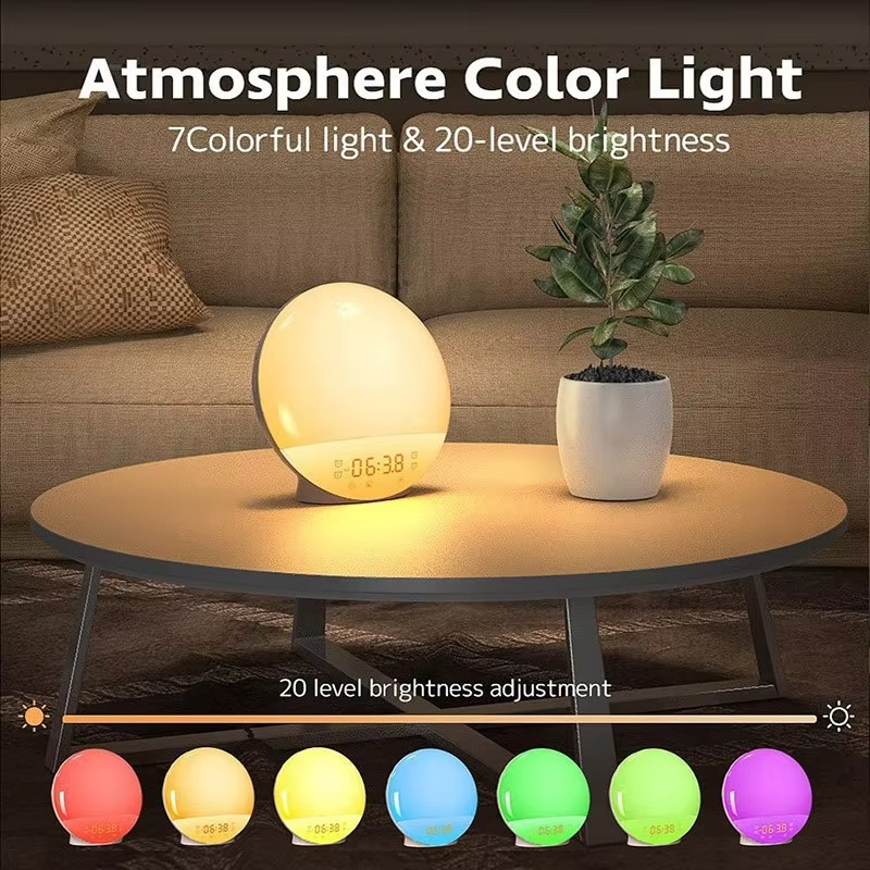Skanto | Sunrise Simulation Alarm Clock with Night Light & FM Radio