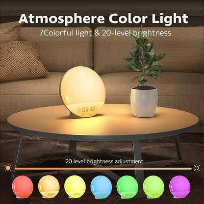 Skanto | Sunrise Simulation Alarm Clock with Night Light & FM Radio