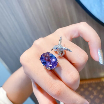 Skanto | Majestic Hummingbird Gemstone Ring