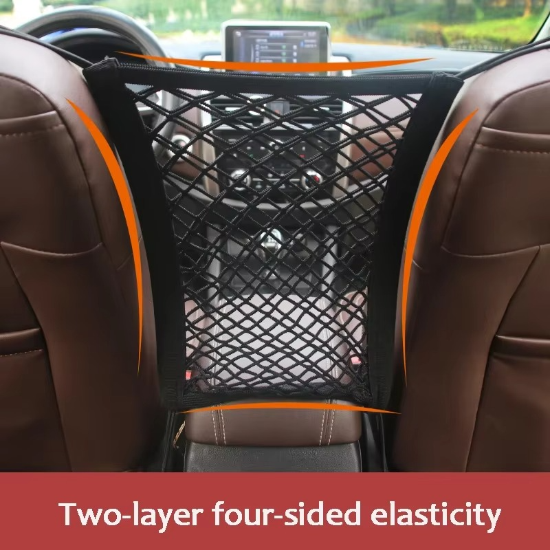 BowLift | Stretchable Car Seat Divider & Storage Net with Pet Barrier
