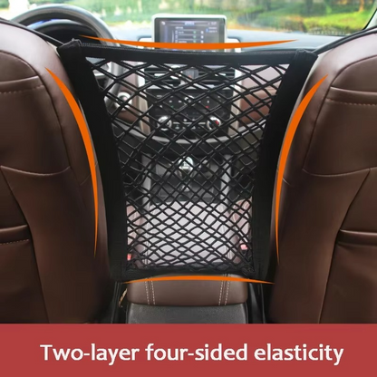 BowLift | Stretchable Car Seat Divider & Storage Net with Pet Barrier
