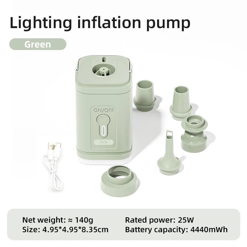 Skanto | AeroBlow Mini Outdoor Air Pump | Electric & USB Rechargeable | Portable & Wireless | For Air Mattresses & Vacuum Bags