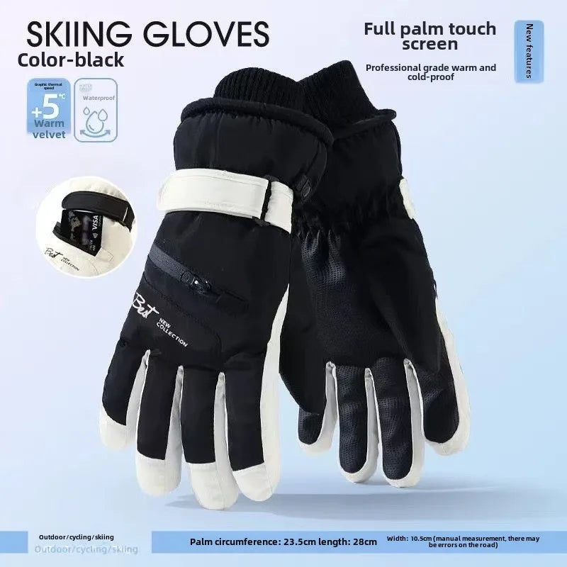 BowLift | GlacioShield Pro Gloves | Waterproof Winter Gloves | Touchscreen & Non-Slip | Warm Fleece Lining for Skiing, Cycling & Outdoor