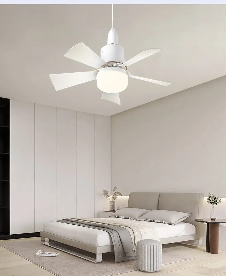 30W E27 Ceiling Fan Light with Remote Control - LED Dimming Function, Intelligent Quiet Fan for Bedroom & Living Room | Karnz