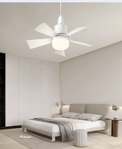 30W E27 Ceiling Fan Light with Remote Control - LED Dimming Function, Intelligent Quiet Fan for Bedroom & Living Room | Karnz