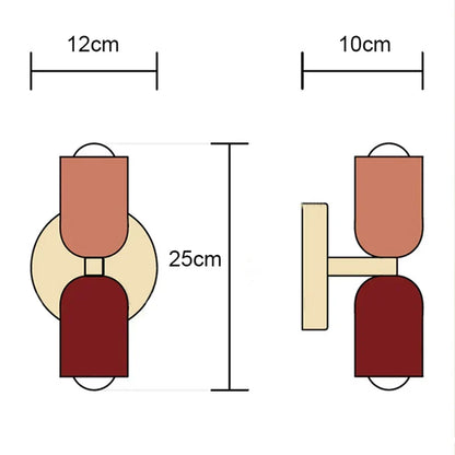 Skanto | Modern LED Wall Lamp Colorful Nordic Wall Lamp Room Decor Indoor Lighting Wall Lamps for Bedroom Nightstand Living Room Lamp