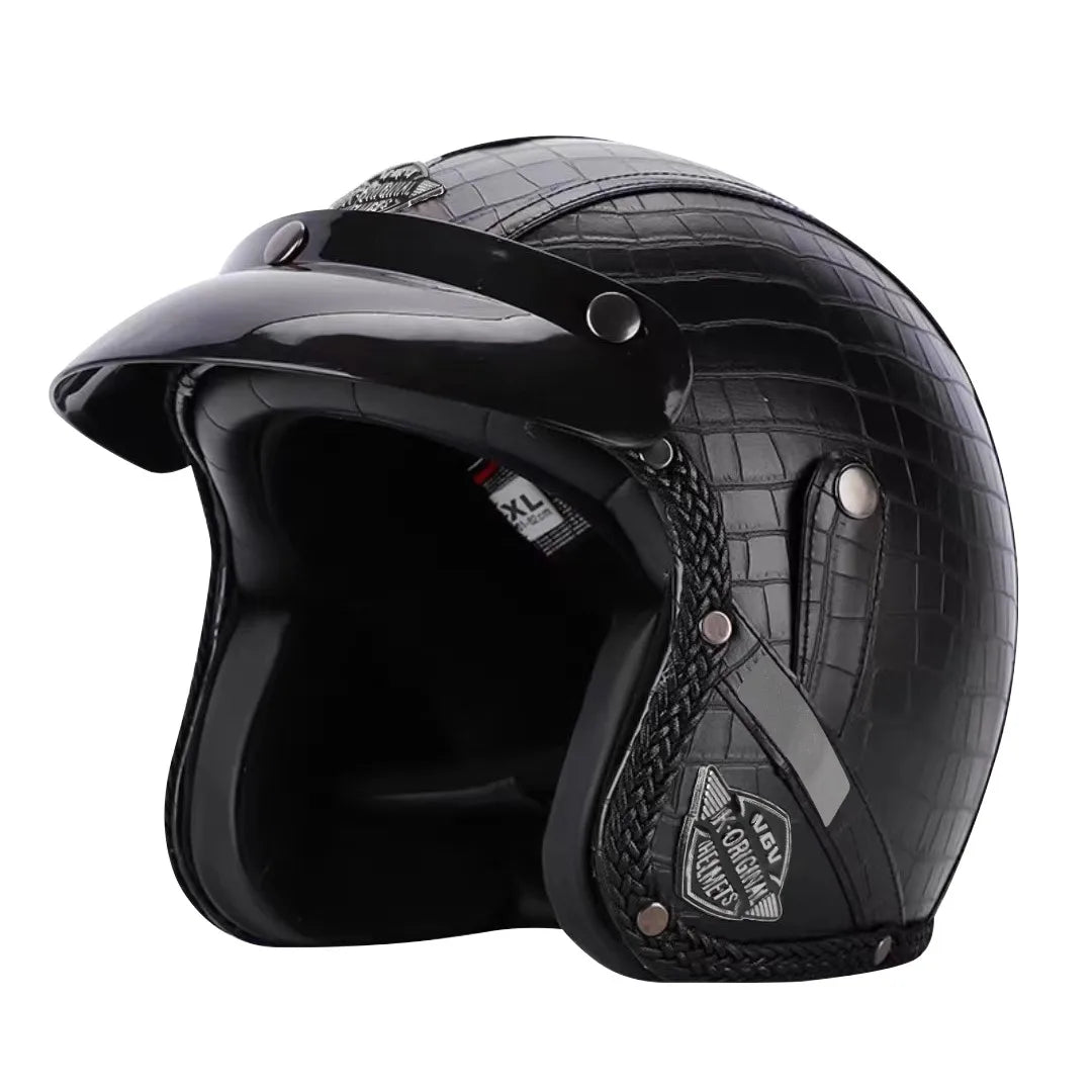 BowLift | Retro Motorcycle Helmet – Kael – (Open Face 3/4)