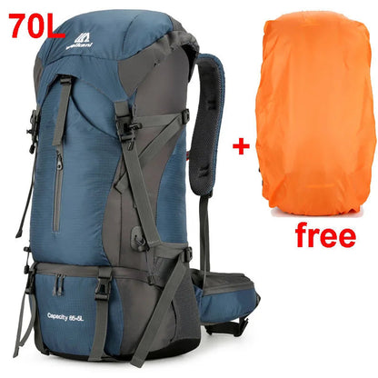Alpivento 70L Trekking Backpack with Rain Cover | Skanto