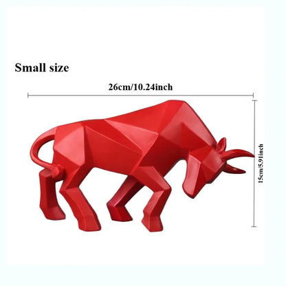 BowLift | ToroArte Bull Sculpture | Nordic Design | Resin Figure Modern | 35 cm / 26 cm
