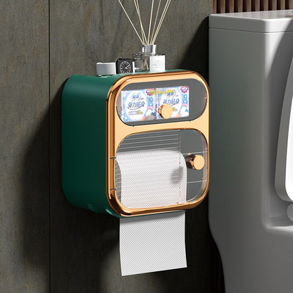 BowLift | MultiBox Wall-Mounted Toilet Paper Towel Storage Box