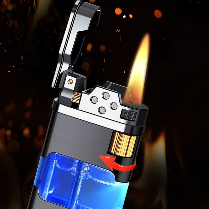 Blue Flame Metal Windproof Gas Lighter | Bowlift