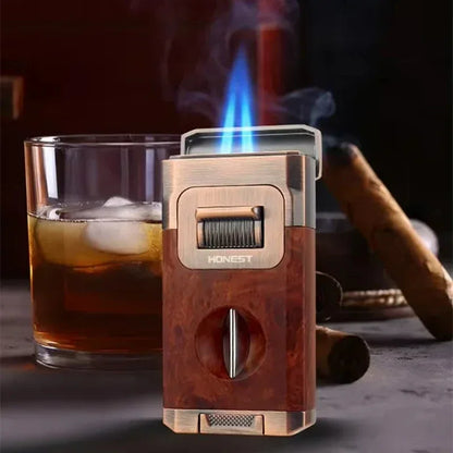 Metal Double Jet Flame Windproof Butane Lighter | Karnz