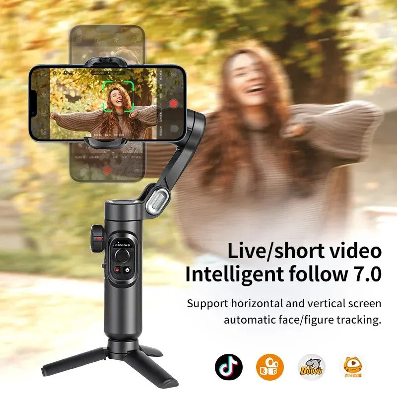Skanto | 3-Axis Smartphone Gimbal Stabilizer with AI Tracking & Face Recognition - Alvion