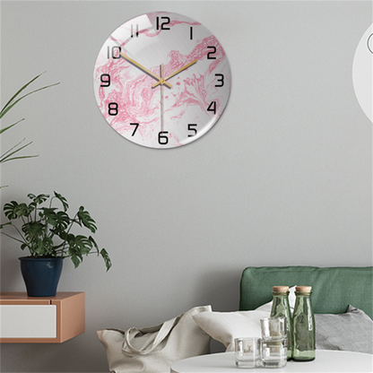 BowLift | Stylish Marble Wall Clock with Silent Mechanism