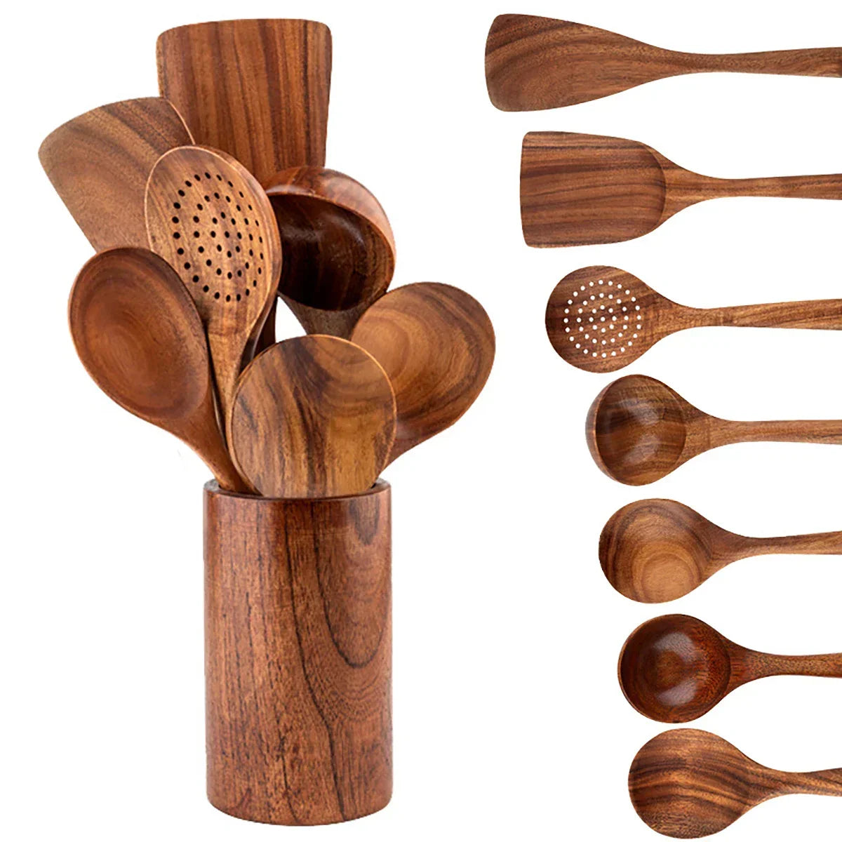 EcoWood – Luxurious wooden cookware set with Karnz storage bucket