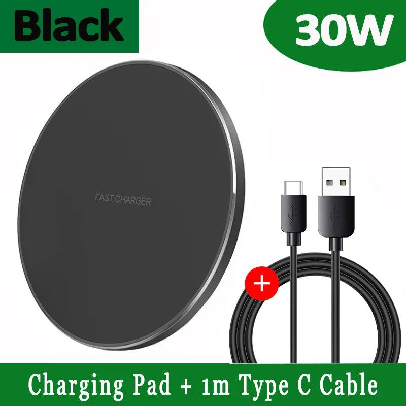 Skanto | 30W Fast Wireless Charging Station | Premium USB-C MagSafe Charger for Apple iPhone, Samsung & Android