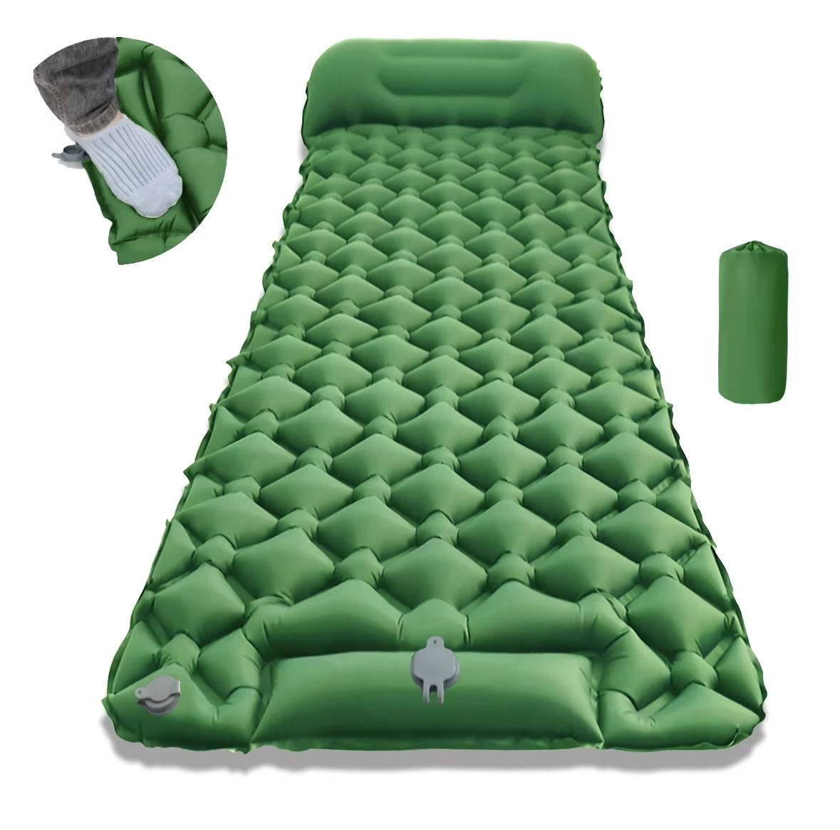 Skanto Skanto | Ultra-Comfort Inflatable Camping Mattress with Integrated Pillow and Pump