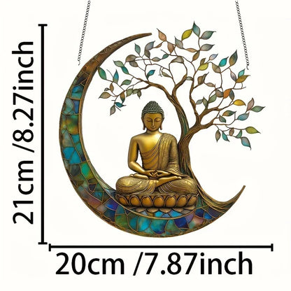 Brehn | Acrylic Sun Catcher ZenLight | 2D Buddha Decor | Window & Home Accessory | Spiritual Room Design