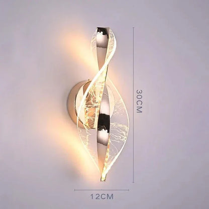 Skanto | NordGlow LED Wall Lamp | Modern Acrylic & Metal Design | 3-Color Light | Creative Interior Lighting for Living Room & Bedroom
