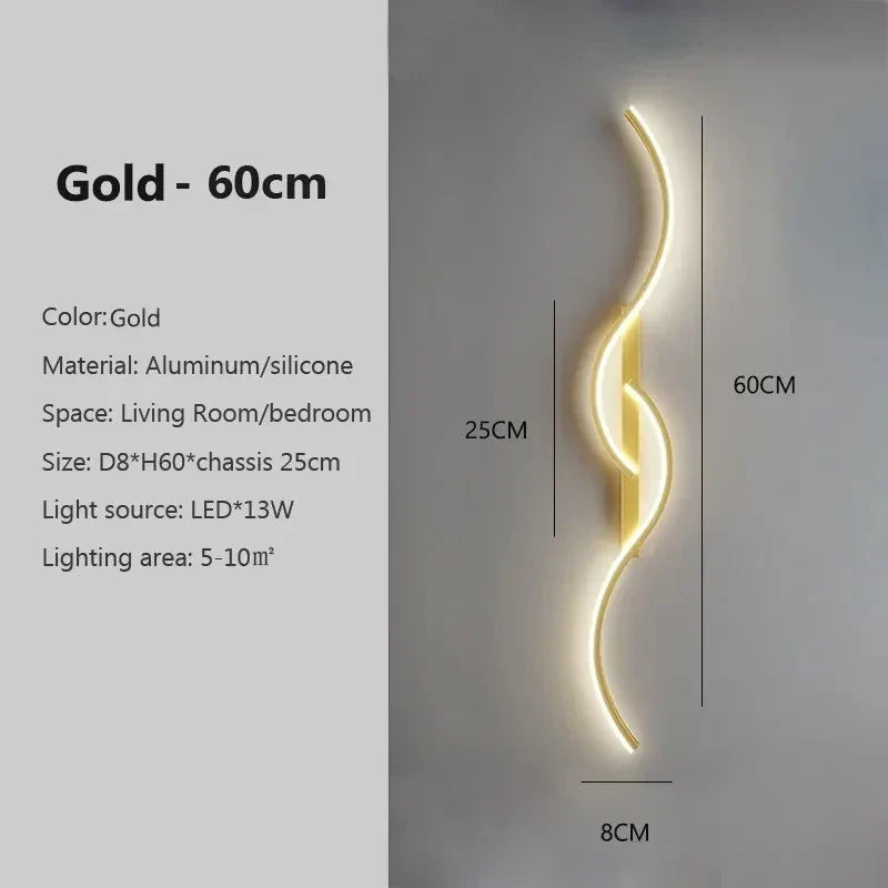 BowLift | LumiStripes | Modern LED Wall Lamp | Minimalist Wall Lamp in Stripe Design | Indoor Lighting for Bedroom & Living Room