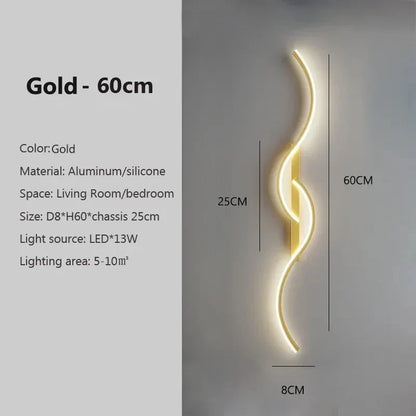 BowLift | LumiStripes | Modern LED Wall Lamp | Minimalist Wall Lamp in Stripe Design | Indoor Lighting for Bedroom & Living Room