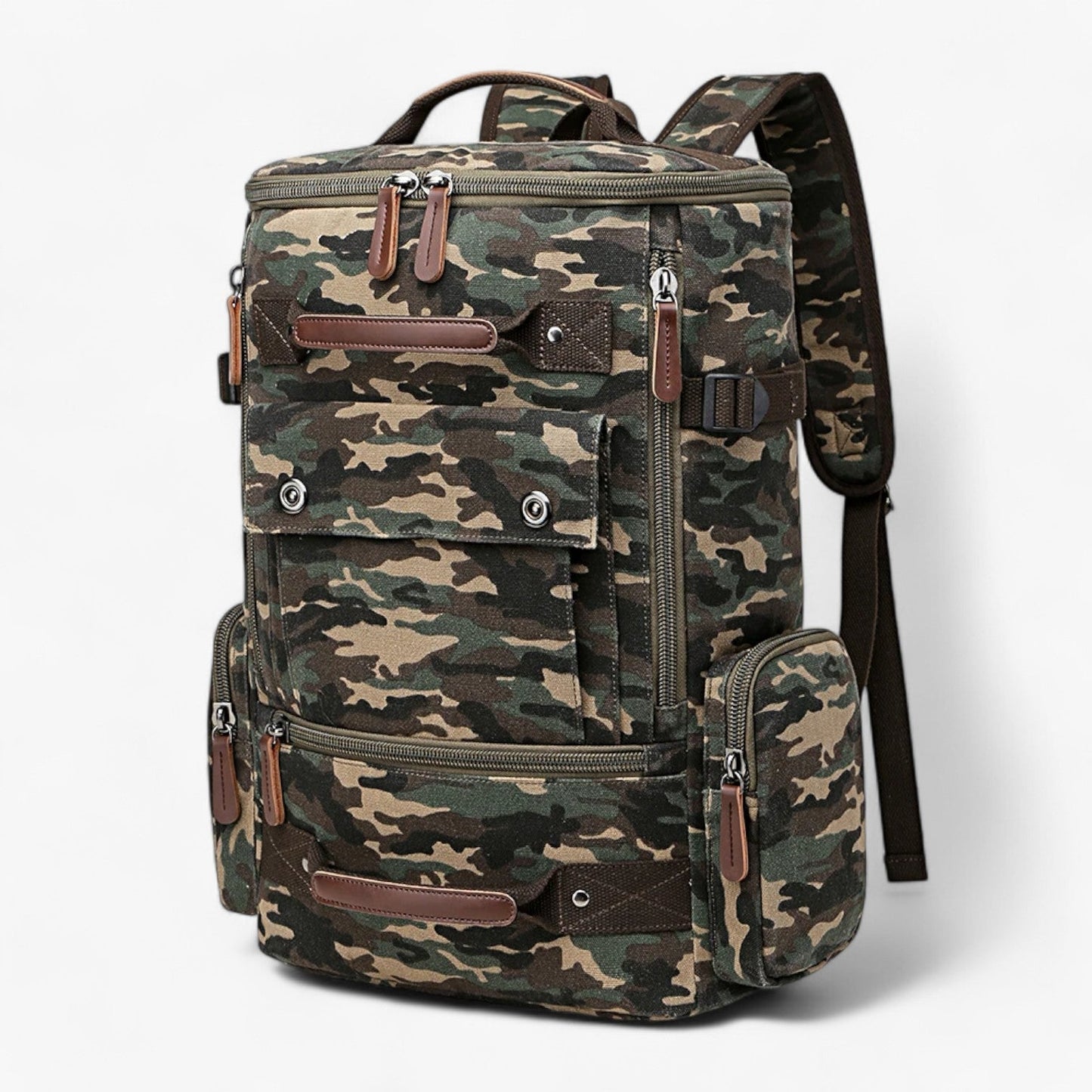 Skanto | Vintage Canvas Backpack – Stylish and Functional with Laptop Pocket for Everyday and Adventure