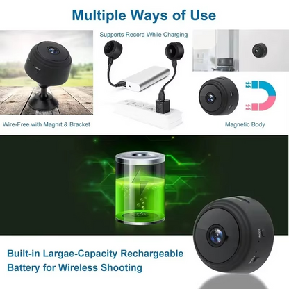 BowLift | Mini 1080p HD Wireless Security Camera with Night Vision and Audio