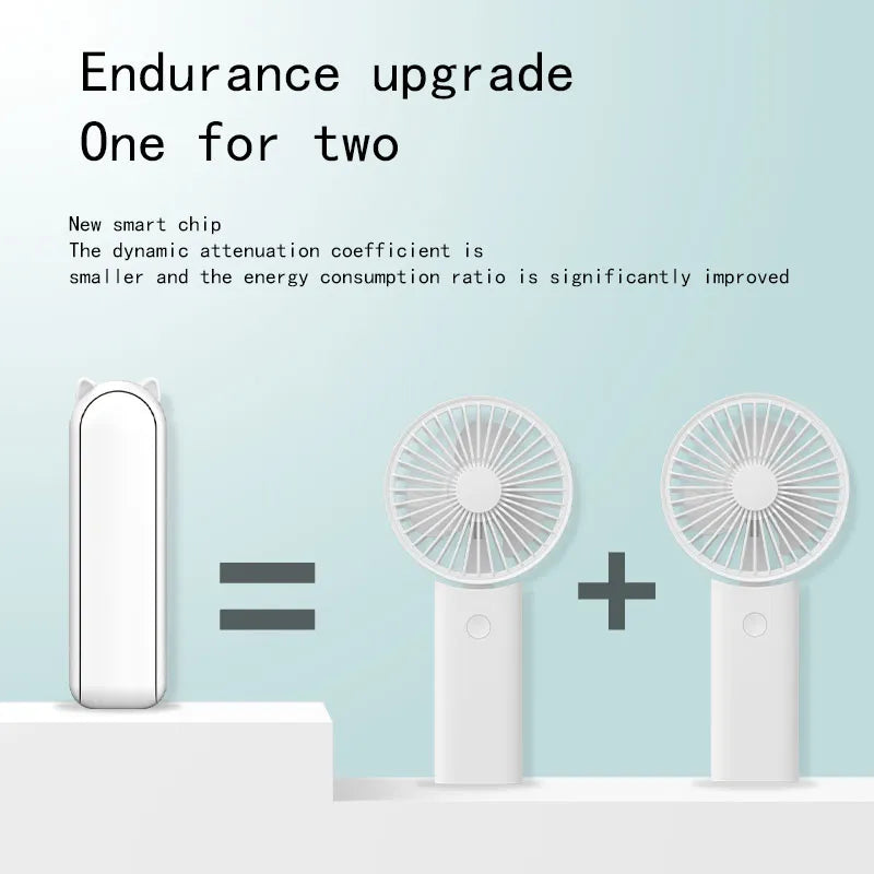 New Handheld Portable Mini Fan - Creative, Three-Speed Adjustable, Solid Color, USB Rechargeable Small Fan | Skanto
