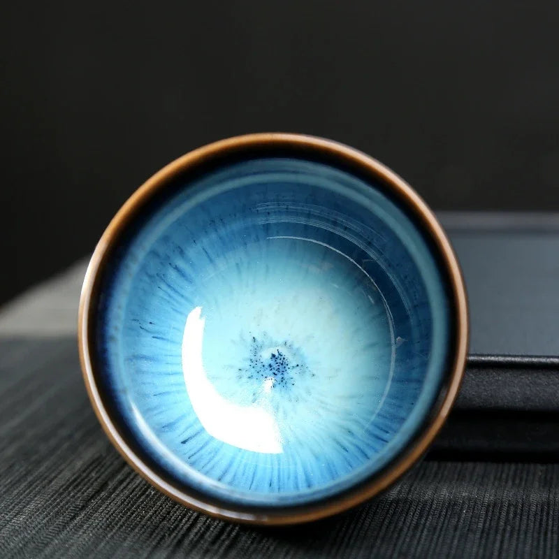 Skanto | Handmade Ceramic Cup – Blue Glazed Teapot