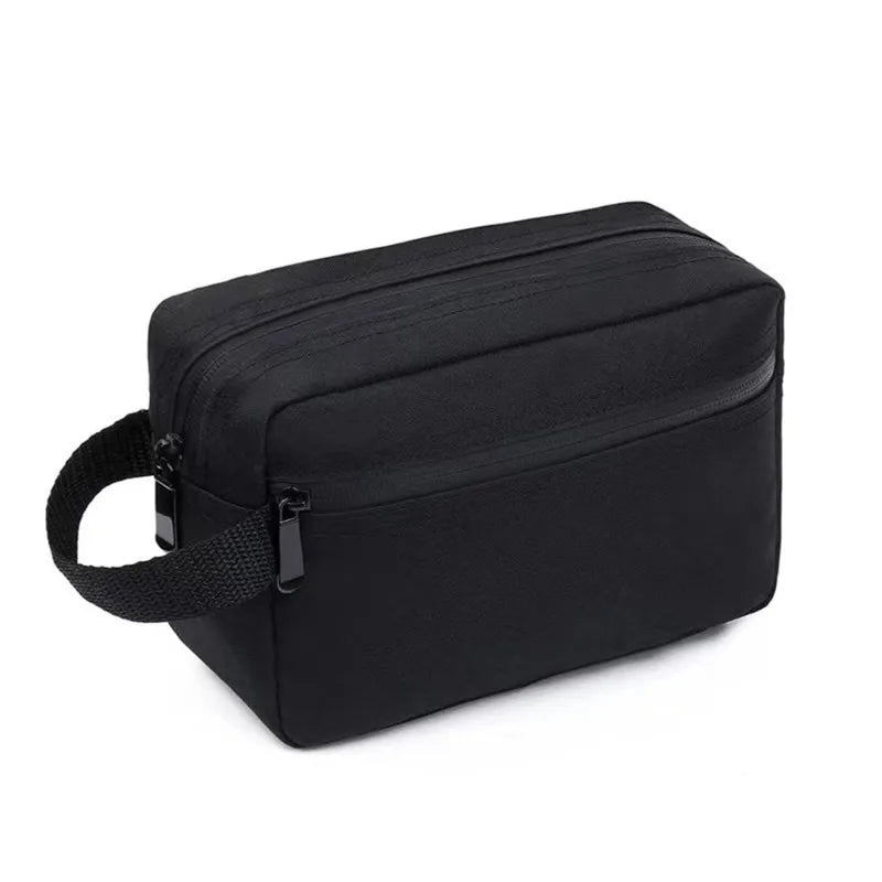 Skanto | Nylonéa Toiletry Bag Unisex | Water-Repellent | Leather Handle with Canvas Design | For Travel and Everyday Use