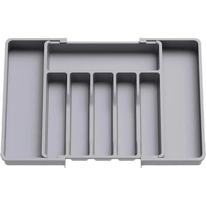 Skanto | Modulora Cutlery Drawer Insert | Expandable Cutlery Organizer | Adjustable PP Storage System | 38×35 cm