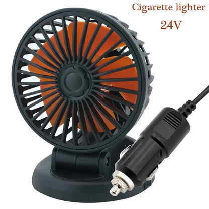 BowLift | Ventoro Auto Fan 12V/24V/5V | USB or Cigarette Lighter | Rotatable & Compact | For Car, Truck, SUV, Motorhome & Office