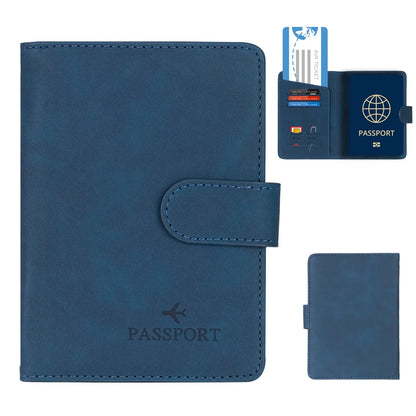 Skanto | Travello Passport Holder | RFID Protection | Genuine Leather Look | For Women and Men