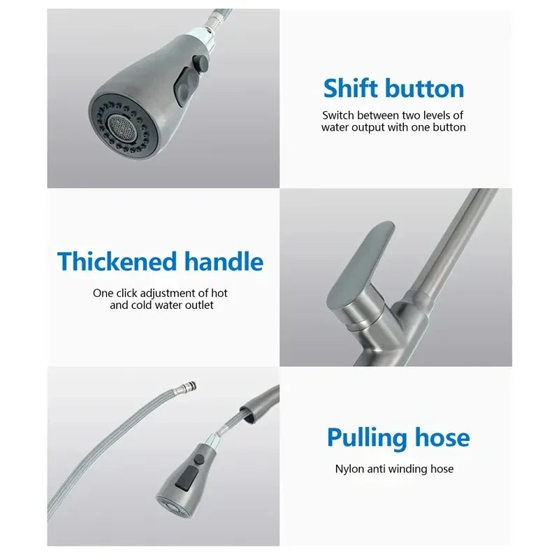 BowLift | Kitchen faucet with pull-out spout – Brushed Nickel