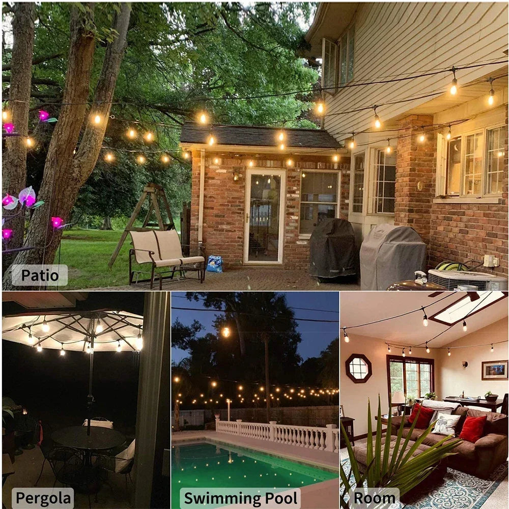 BowLift | LED Solar String Lights SolaLuma | Waterproof IP44 | For Garden, Terrace & Camping | Automatic Lighting