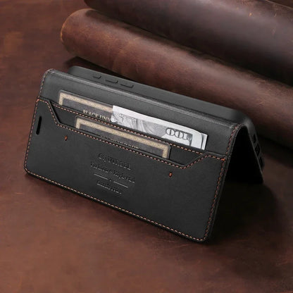 Sandsberg | RFID Leather iPhone 16/15 Magnetic Flip Wallet Case