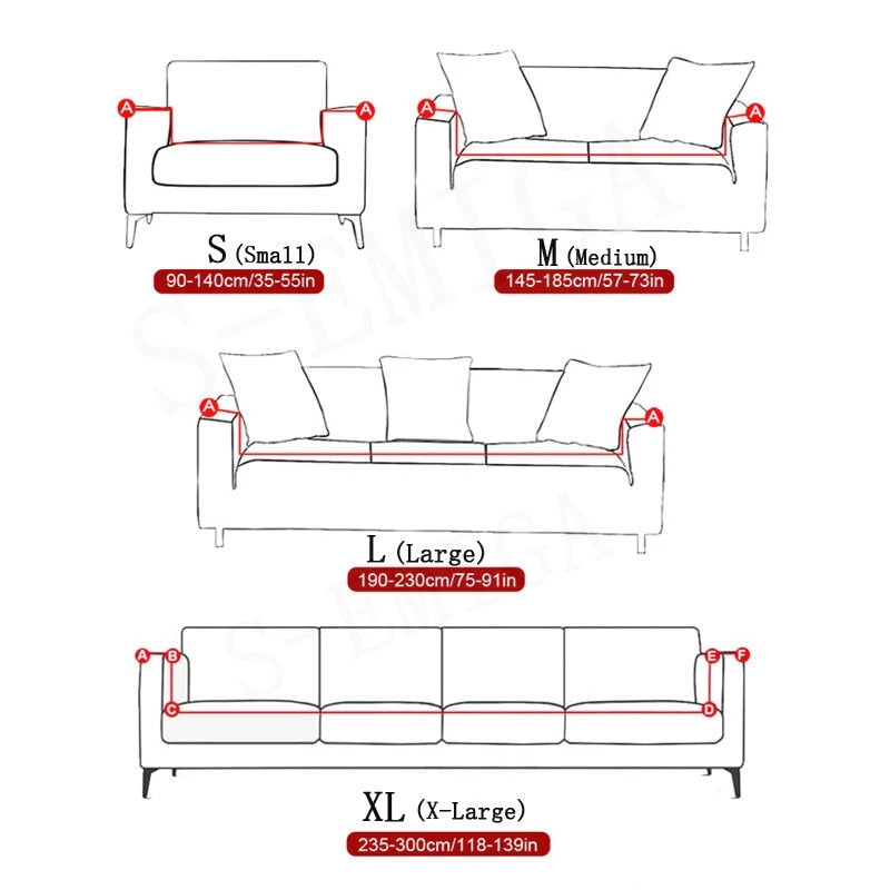 Modern non-slip colorful elastic sofa cover | Brehn