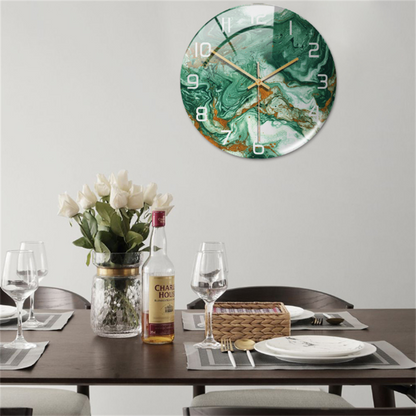 BowLift | Stylish Marble Wall Clock with Silent Mechanism