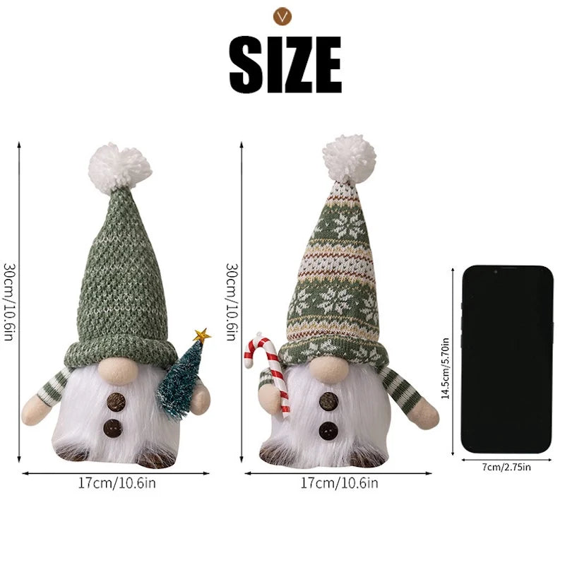 Skanto | Christmas Gnome Decoration | LED Night Light | Warm Glow Holiday Ornament