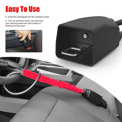 BowLift | Car Steering Wheel Lock With Seat Belt Socket