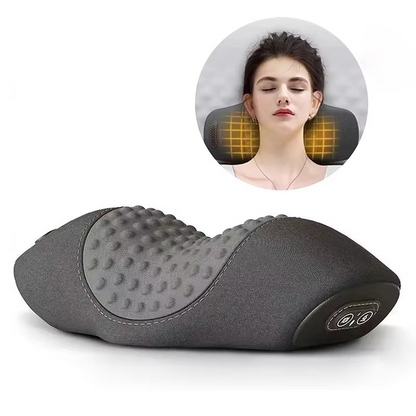 BowLift | Rechargeable Heated Neck Massage Pillow with Cervical Support and Vibration