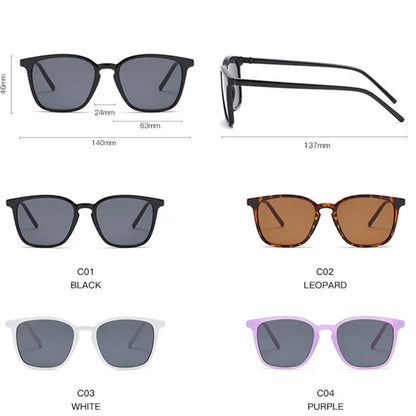 Skanto | Vintage Square Sunglasses Mirror Retro Shade for Women