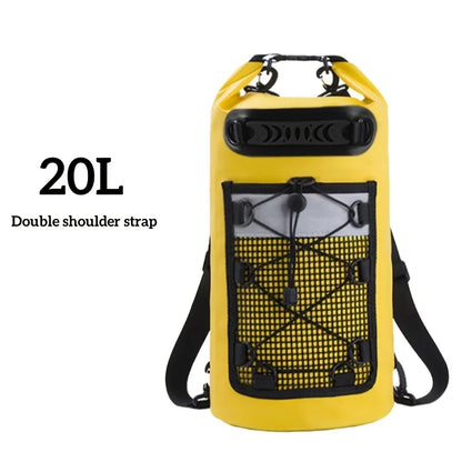 BowLift | Waterproof Dry Bag AQUARIX Motion | 10/20/30 L | Rolltop & Shoulder Strap | For Kayak, Beach & Trekking