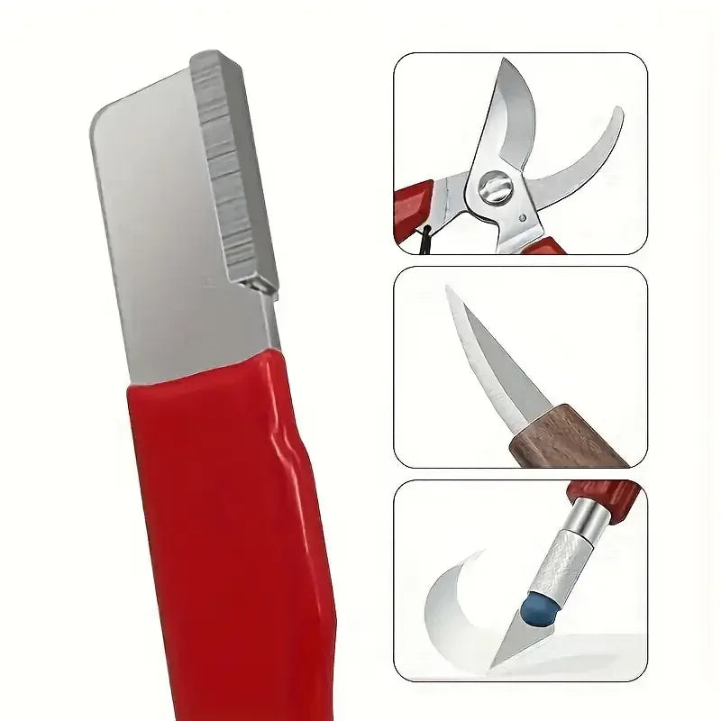 Precision Edges Professional Kitchen Knife Sharpener – Tungsten and Diamond Ceramic Stone for all Blades and Garden Shears