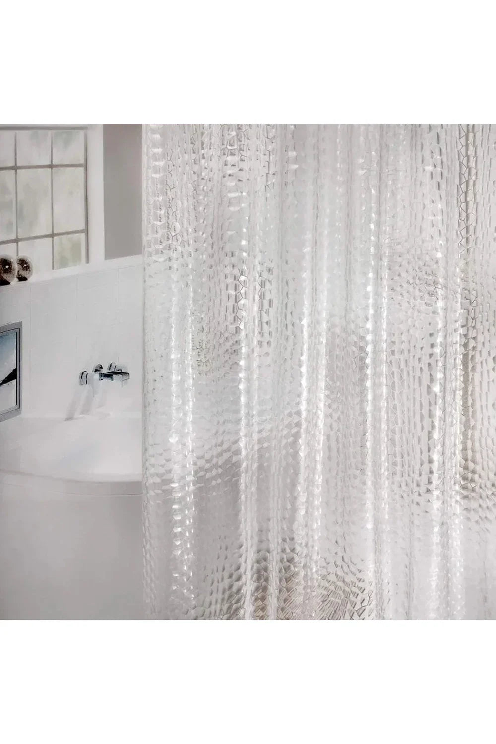 Transparent Dice Shower Curtain