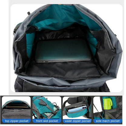 Alpivento 70L Trekking Backpack with Rain Cover | Skanto