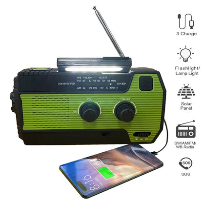 Emergency solar radio