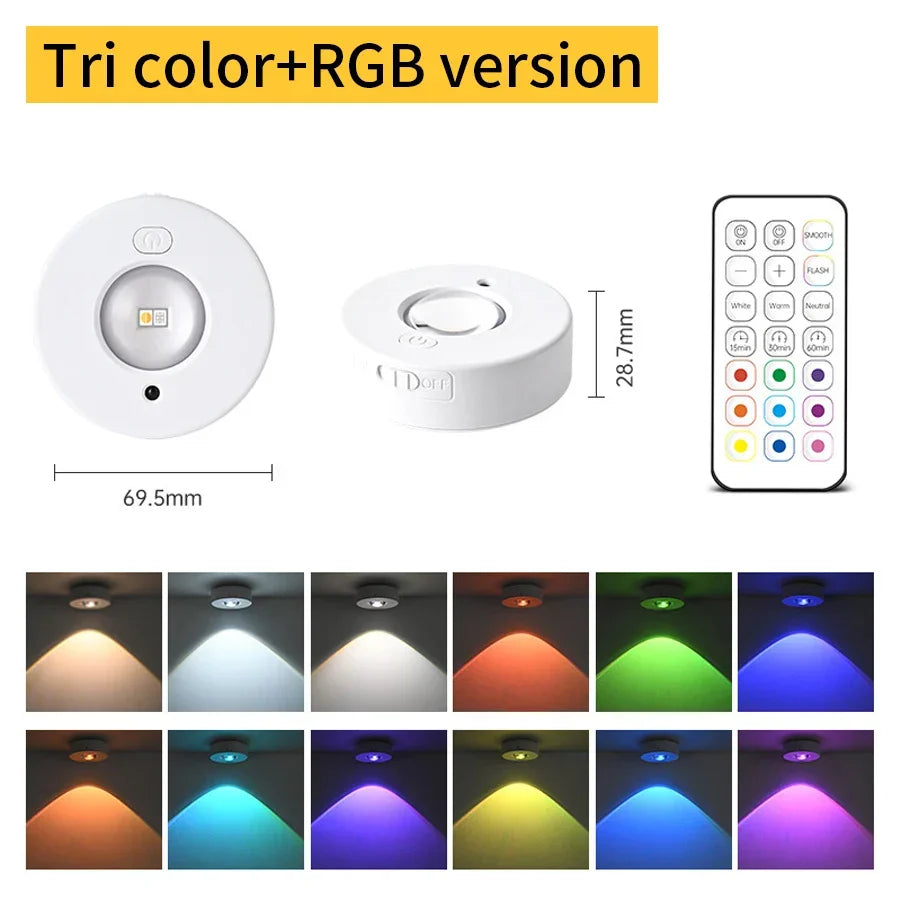Skanto Skanto | LumiFlex LED Spotlight | Wireless & Rechargeable | RGB & Warm White | With Remote Control